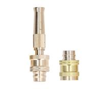 YYALYYON Boquilla para Manguera De Jardín, Resistente A Alta Presión, 15 Mm De Diámetro, Rociador Ajustable, para Patio, Entrada, Riego De Jardines, con Tetina De Cobre