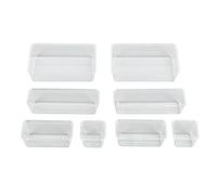YYALYYON Caja de Almacenamiento de plástico Transparente PS 8 Uds Caja organizadora Transparente apilable de Almacenamiento estratificado para Herramientas de Aparejos artesanales de