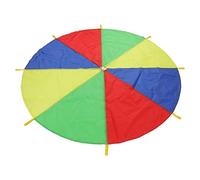 YYALYYON Juguete para hacer ejercicio con paracaídas para niños, 4 colores, 8 asas, promueve la cooperación, juego al aire libre con paracaídas multicolor