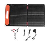 YYALYYON Panel de carga solar, 60 W de doble cara, ETFE resistente al agua, plegable con succión magnética para teléfonos, 2 puertos USB tipo C CC para camping al aire libre RV