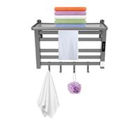 YyanLAK Radiador de baño eléctrico, toallero eléctrico, toallero eléctrico, 95 W, calentador de toallas de pared para apartamentos, baños, balcones, hoteles, villas (gris)