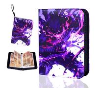 YYAQZD Álbum archivador, carpeta para tarjetas, álbum de tarjetas coleccionables PU álbum tarjetas con cremallera, mangas extraíbles y cremallera, puede contener 400 tarjetas, regalos creativos para