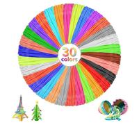 YYAQZD Filamento 3D PLA de 30 colores, cada uno de 5 m, filamento de impresión 3D de 1,75 mm para niños y adultos, accesorio de lápiz 3D compatible con MYNT3D SCRIB3D Tecboss 3D Pen e impresora 3D