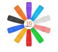 YYAQZD Filamento de lápiz 3D PLA 10 colores, cada uno de 5 m, filamento de impresión 3D de 1,75 mm para niños y adultos, accesorio de lápiz 3D compatible con MYNT3D SCRIB3D Tecboss 3D Pen e impresora