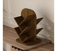 YYBHKHBY Librero De Escritorio Con Forma De Árbol,Estante De Pie Para Libros Para Libros/CD/Películas,Estantería Esquinera,Organizador De Escrit Para Dormitorio Salón Oficina En Casa,Walnut,51x33x33cm