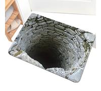 yybng Alfombra con Agujero 3D,Alfombrilla De Suelo Antideslizante con Agujero Sin Fondo,Alfombra Absorbente De Ilusión - para Cocina, Dormitorio, Entrada, Pasillo y Residencia