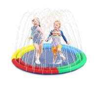yybng Alfombrilla de Agua para Perros - Alfombrilla Antideslizante Infantil y para Mascotas - Juguetes Acuáticos Plegables De Verano, Alfombra Rociadora Exterior para Jardín Patio Camping