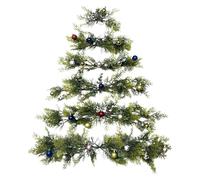 yybng Árbol de Navidad para Colgar en la Pared,Árbol de Navidad para Colgar en la Pared con Campanas - Ramas de árboles de Navidad Artificiales Que ahorran Espacio, Decoraciones Colgantes | Guirnalda