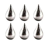 yybng Cubitos De Hielo Metalicos Para Bebidas - 6 Unidades Forma De Gota Reutilizable - Piedras Enfriadoras De Acero Para Bebidas Y Whisky - Regalo Para Padre Fiestas Cócteles Refrescantes