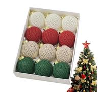 yybng de Bolas de Navidad | Centros De Mesa Estilo Rústico Bohemio - 12 Piezas Bolas De Decoraciones Colgantes,para Guirnalda Corona Fiesta Dormitorio Cocina Oficina Repisa Pasillo