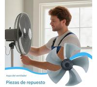 yybng Recambio de Hojas para Ventilador,Repuestos para Ventiladores de Mesa - Juego de 5 Aspas con Tapa de Tuerca para Dormitorio Sala de Estar Oficina