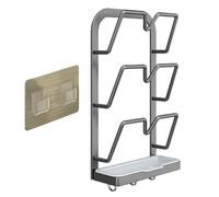 yybng Soporte Para De Ollas, Soporte De Secado De Acero Al Carbono Sin Taladro Con Bandeja, Almacenamiento Y Organizador Para, Para Estufa Horno Despensa Bandeja Horno Tabla de Cortar