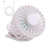 yybng Ventiladores de Sujeción,Ventilador Mini Plegable para Cochecito | Ventilador Personal Pequeño Recargable con 3 Velocidades para Coche Camping Viajes Cuna Cocina Correa para Mascotas