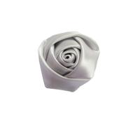 YYCRAFT Pack of 20pcs Satin 4d Rose 2"""" Craft Wedding Bride-Lt.Grey