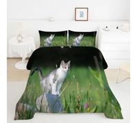 YYDIANZ Edredon Cama 150 Encantador Edredón Gato de Microfibra 300gr/m², Relleno Nórdico Suave, Ligero, Reversible y Transpirable, 4 Estaciones (220x240 cm)