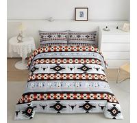 YYDIANZ Edredon Cama 150 Estilo Bohemio Edredón Motivos GeoméTricos de Microfibra 300gr/m², Relleno Nórdico Suave, Ligero, Reversible y Transpirable, 4 Estaciones (220x240 cm)