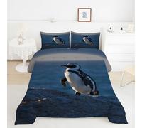 YYDIANZ Edredon Cama 150 Fresco Edredón PingüInos de Microfibra 300gr/m², Relleno Nórdico Suave, Ligero, Reversible y Transpirable, 4 Estaciones (220x240 cm)