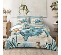 YYDIANZ Edredon Cama 150 Tortuga Edredón Naturaleza Y Frescura de Microfibra 300gr/m², Relleno Nórdico Suave, Ligero, Reversible y Transpirable, 4 Estaciones (220x240 cm)