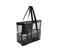 YYDPYZBD Bolsa de Almacenamiento para el hogar Bolso Extra Grande La Playa Malla, Cestas del Juguete Natación Secado Rápido-Negro