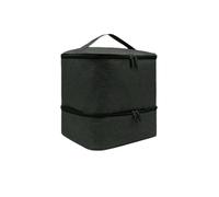 YYDPYZBD Bolsa de Almacenamiento para el hogar Organizador Esmalte Uñas con Luz UV Doble Capa-poliéster-Negro