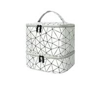 YYDPYZBD Bolsa de Almacenamiento para el hogar Organizador Esmalte Uñas con Luz UV Doble Capa-PU-Blanco