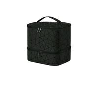 YYDPYZBD Bolsa de Almacenamiento para el hogar Organizador Esmalte Uñas con Luz UV Doble Capa-PU-Negro