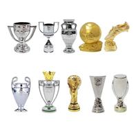 YYDSTES Mini Trofeo De Campeones De Fútbol Modelo De Metal Trofeos De Liga De Fútbol De Alta Simulación Modelos De Colección para Fanáticos Adornos De Escritorio De Recuerdo Regalos Creativo,C,10pc