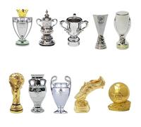 YYDSTES Mini Trofeo De Campeones De Fútbol Modelo De Metal Trofeos De Liga De Fútbol De Alta Simulación Modelos De Colección para Fanáticos Adornos De Escritorio De Recuerdo Regalos Creativo,A,10pc