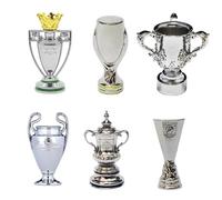 YYDSTES Mini Trofeo De Campeones De Fútbol Modelo De Metal Trofeos De Liga De Fútbol De Alta Simulación Modelos De Colección para Fanáticos Adornos De Escritorio De Recuerdo Regalos Creativo,A,6pc