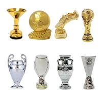 YYDSTES Mini Trofeo De Campeones De Fútbol Modelo De Metal Trofeos De Liga De Fútbol De Alta Simulación Modelos De Colección para Fanáticos Adornos De Escritorio De Recuerdo Regalos Creativo,D,8pc