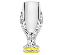 YYDSTES Réplica del Trofeo de la Supercopa de Europa,Trofeo de Campeón Coleccionable,Recuerdo de Liga de Fútbol,Decoración para Oficina, Sports Bar y Hogar,Regalo Ideal para Aficionados al Fútbol,16cm