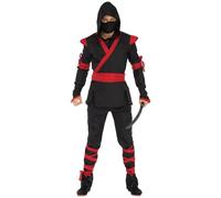 YYDSTYLE Disfraz de ninja para hombre, Halloween, cosplay, ninja samurái, ropa de asesino, parte superior de ninja, pantalones y cinturón, para disfraz de Halloween (negro, L)