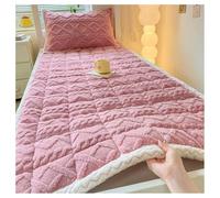 YYDSWTW Almohadilla de colchón Antideslizante, Ropa de Cama cálida y Suave para Invierno, Peluda, para Dormitorio, Cama, hogar, Viaje Rosa 90 * 200cm