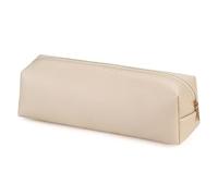 YYDSWTW Estuche de lápiz bolígrafo PU PU REATOR DE CONTRARINGA HACIDADO para DESEJO DE Oficina Viaje Beige 200 * 60 * 60mm