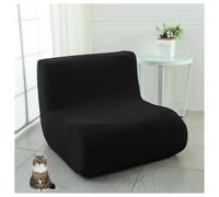 YYDSWTW Funda elástica Lavable Antideslizante para sofá sin Brazos, Protector de Muebles para Suelo Perezoso Negro Sofa Cover