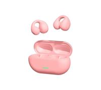YYGGWL Auriculares Deportivos Auriculares T75 TWS Bluetooth 5.3, Auriculares Conducción Ósea Clip Y Cancelación Ruido para Música, Auriculares Deportivos para Juegos Auriculares Oreja Abierta(Pink)