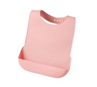 YYGMSS Baberos impermeables para adultos, baberos de silicona para adultos con recogedor de migas, babero ajustable para mujeres mayores que comen (rosa, mediano)