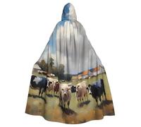 YYHHAOFA A Large Farm. Capa con capucha para adultos con patrón de Halloween para hombres y mujeres