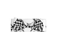 YYHHAOFA Banderas a cuadros con estampado de bandera de carrera, diadema con lazo para bebé, accesorio suave y elástico para sesiones de fotos dulces y baby showers, regalo ideal para bebés de 0 a 6