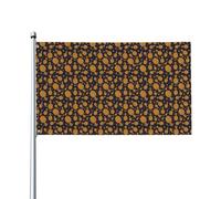 YYHHAOFA Banderas decorativas de 3 x 5 pies con estampado de piña dorada para exteriores, pancartas de jardín de poliéster de alta calidad, colores vibrantes, secado rápido y fácil instalación para