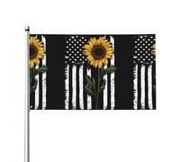 YYHHAOFA Banderas decorativas de girasol y bandera estadounidense de 3 x 5 pies para exteriores, banderas decorativas de poliéster de alta calidad, colores vibrantes, secado rápido y fácil instalación