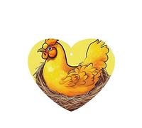 YYHHAOFA Bird's Nest - Juego de 6 tarjetas aromatizantes para coche, diseño de gallina dorada, con forma de corazón, para colgar en el dormitorio, baño, decoración interior del coche