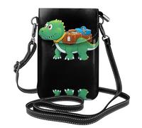 YYHHAOFA Bolso bandolera pequeño de cuero con diseño de maleta de dinosaurio para mujer, impermeable y duradero
