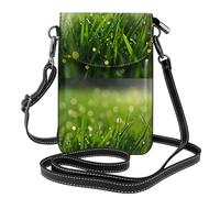 YYHHAOFA Bolso cruzado pequeño de cuero con diseño de Dew On The Grass para mujer, impermeable y duradero