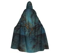 YYHHAOFA Branches Under The Night Sky Pattern Halloween - Capa con capucha para hombres y mujeres, ropa para juegos de rol