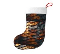Yyhhaofa Calcetines decorativos de Navidad con estampado de fragmentos de escamas de dragón para rellenar pequeños regalos como dulces y juguetes pequeños