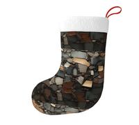 Yyhhaofa Calcetines decorativos de Navidad con estampado de fragmentos metálicos para rellenar pequeños regalos como dulces y juguetes pequeños