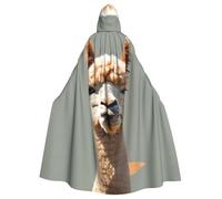 YYHHAOFA Capa con capucha de alpaca con patrón de avatar de Halloween para adultos, ropa para hombres y mujeres, juego de rol