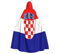YYHHAOFA Capa con capucha para adultos con diseño de bandera de la República de Croacia, para hombre y mujer, juego de rol