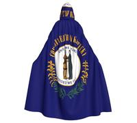 YYHHAOFA Capa con capucha para hombre y mujer, diseño de la bandera del estado de Kentucky para Halloween, juego de rol